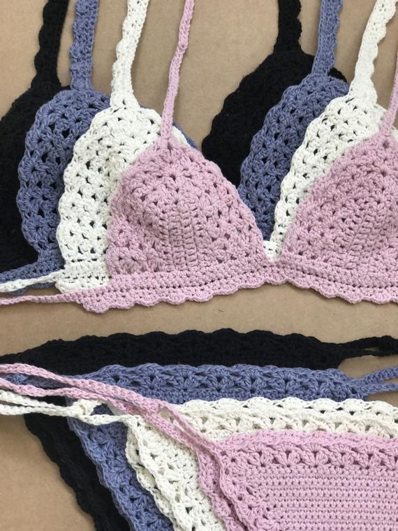 Crochet Bikini Pattern Crochet Lace Bralette Set Lingerie | Etsy