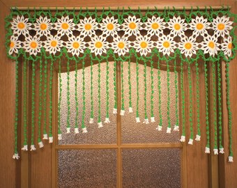 Crochet door curtain | Etsy