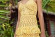 Cute Yellow Dress - Crochet Lace Dress - Ruffle Dress