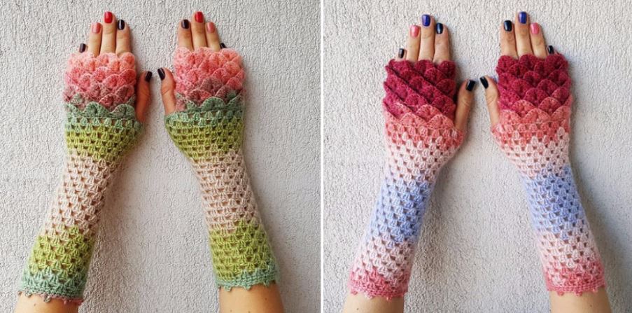 Where To Buy And How To Make Dragon Crochet Gloves - Simplemost