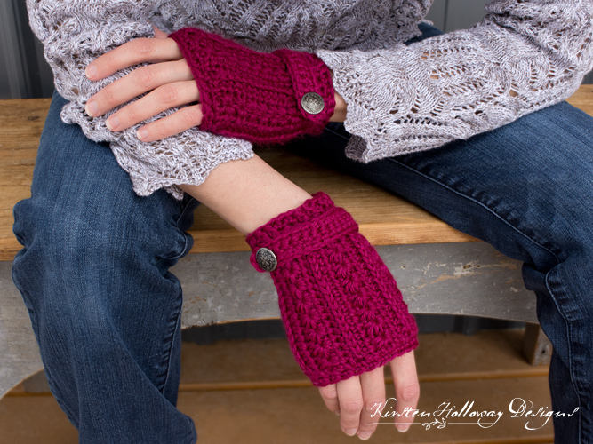 Pattern - Heartstrings Fingerless Gloves - Kirsten Holloway Designs