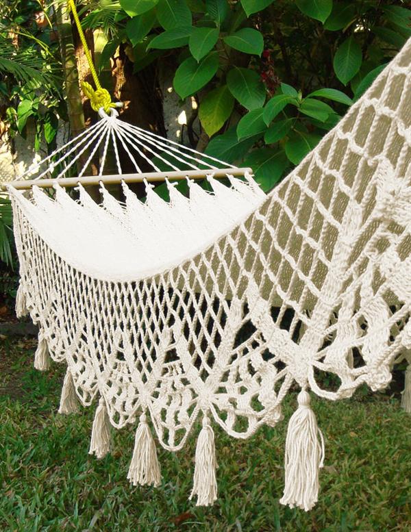 Wedding Hammock | White Cotton Crochet Hammock
