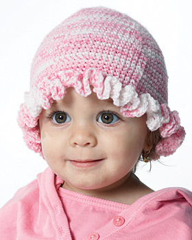 Baby Ruffle Hat Crochet Pattern | FaveCrafts.com