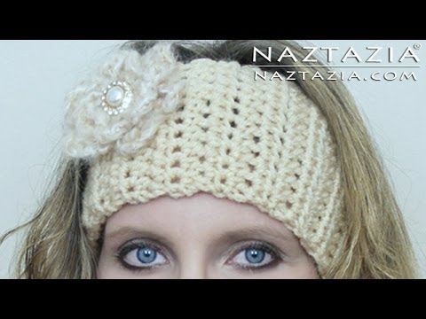 DIY Learn How to Crochet Easy Headband Wrap with Flower (Hair Head