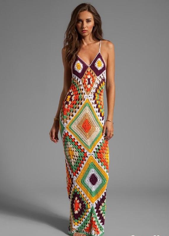 Crochet Beach Dress Crochet Maxi Dress Crochet Dress | Etsy