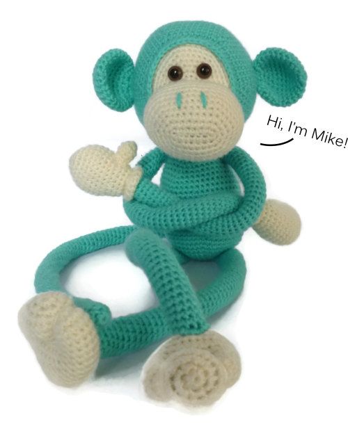 Mike the Monkey - Amigurumi Crochet pdf Pattern (EN, DK & NL) | 4