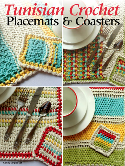 Tunisian Crochet Patterns - Tunisian Crochet Placemats & Coasters