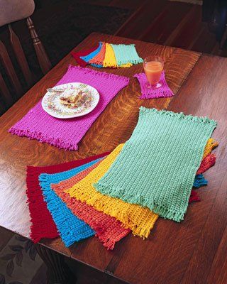 FREE Placemat Crochet Patterns | crochet | Crochet placemats