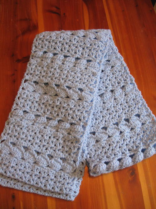 Cozy Blue Crochet Scarf | AllFreeCrochet.com
