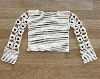 Cotton crochet shirt and shortssummer clothingwomens | Etsy