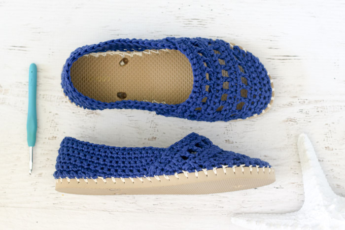 Crochet Shoes with Rubber Bottoms -- Free