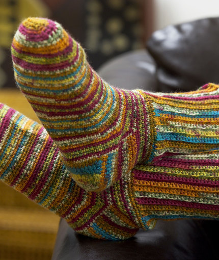 Colorful Crochet Socks | Red Heart