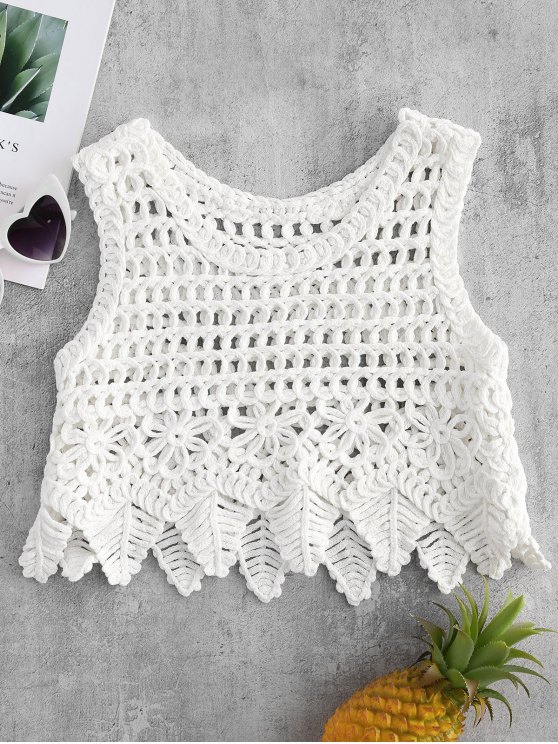 2019 Chunky Crochet Top In WHITE ONE SIZE | ZAFUL