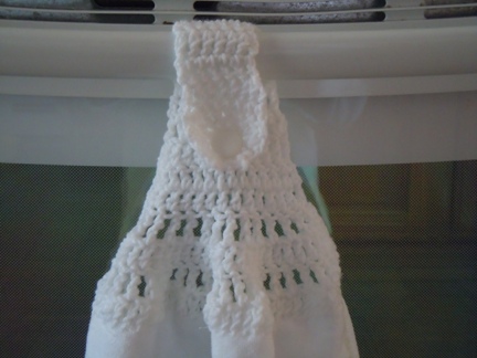 Crochet dish towel topper pattern; Learn to crochet
