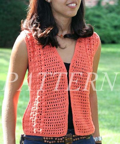 Easy Crochet Vest Pattern | Misti Alpaca Crochet Open Weave Vest
