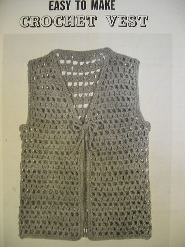 Easy to Make Crochet Vest | crochet | Pinterest | Crochet vest
