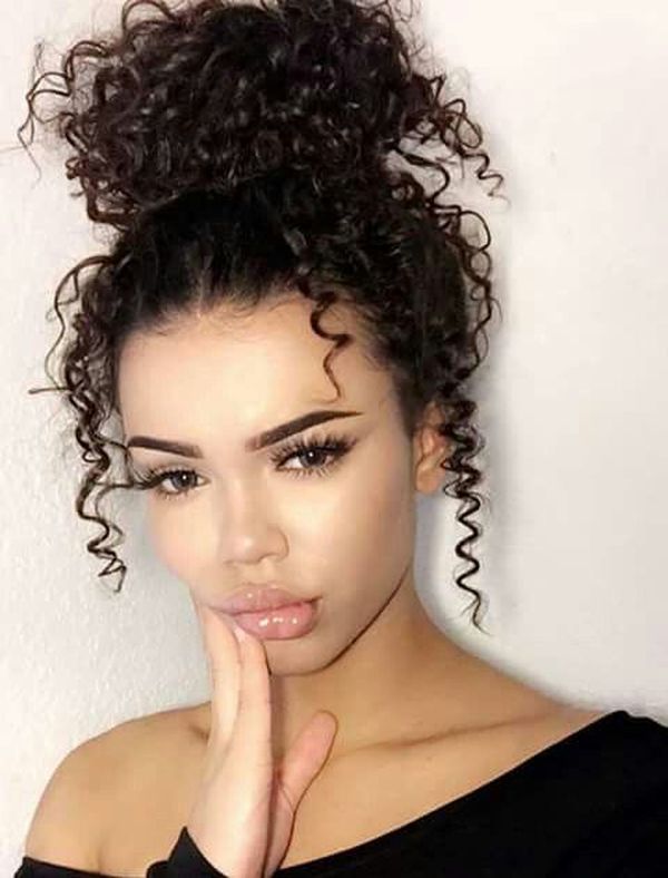 Curly haircuts, black natural curly hairstyles.