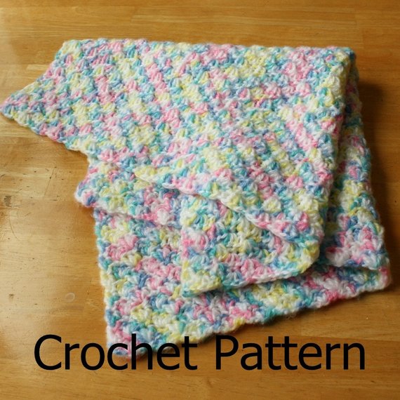 Easy crochet baby blanket easy crochet pattern crochet baby | Etsy