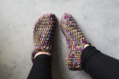 One Hour Crochet Slippers | AllFreeCrochet.com