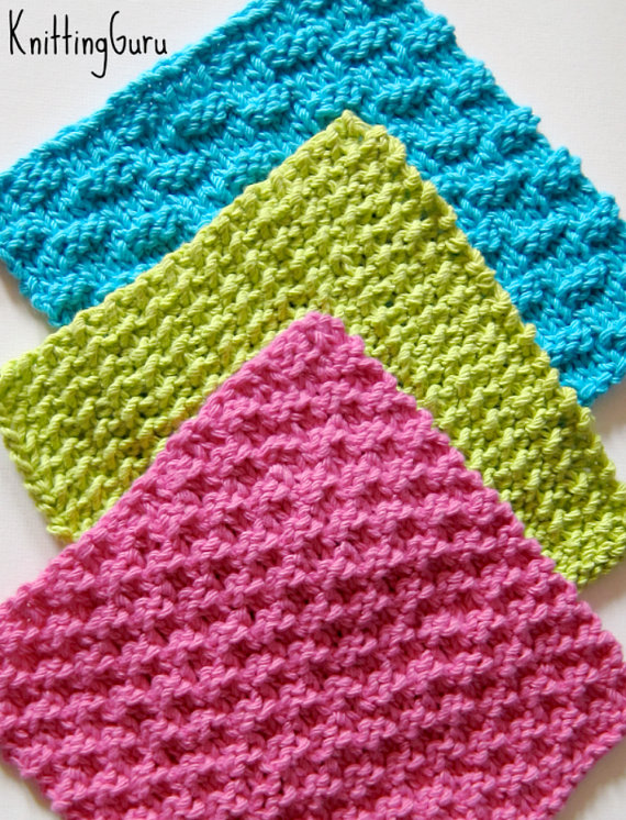 6 Ecofriendly Knit Dishcloth Patterns Tutorials - E-book PDF - Fast