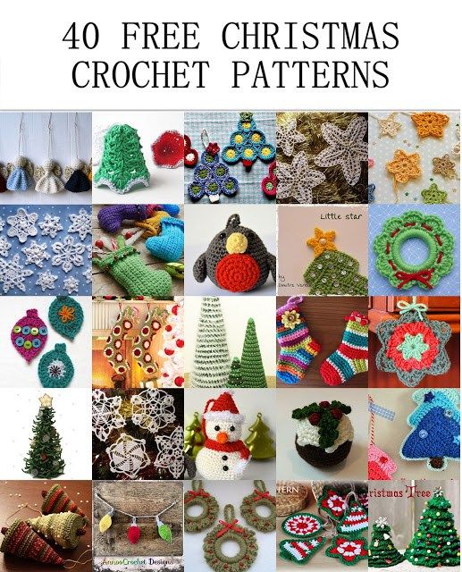40 Free Christmas Crochet Patterns | Crochet | Christmas crochet