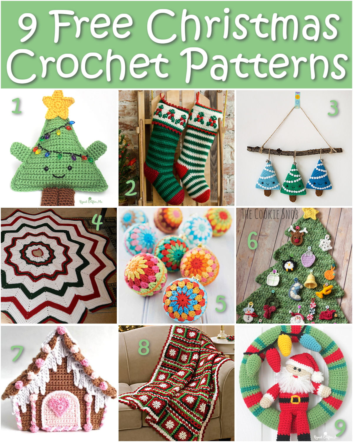 9 Free Christmas Crochet Patterns |