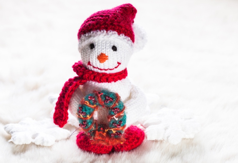 Free Christmas Wreath and Snowman Knitting Patterns | Knitting Women