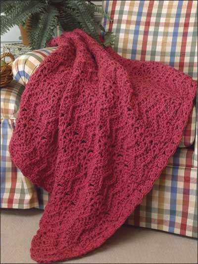 Free Rhapsody in Rose Afghan Crochet Pattern -- Download this free