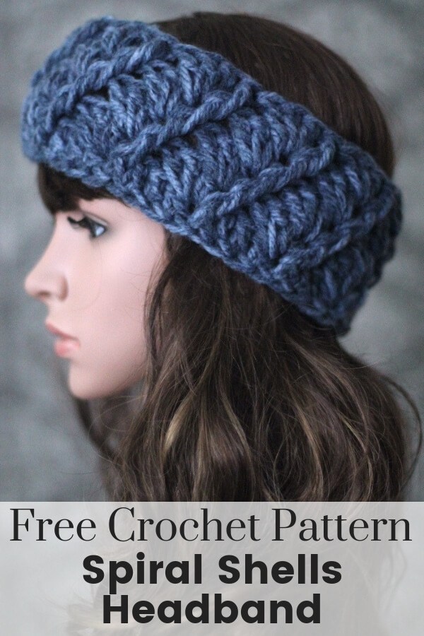 Spiral Shells Crochet Headband Pattern