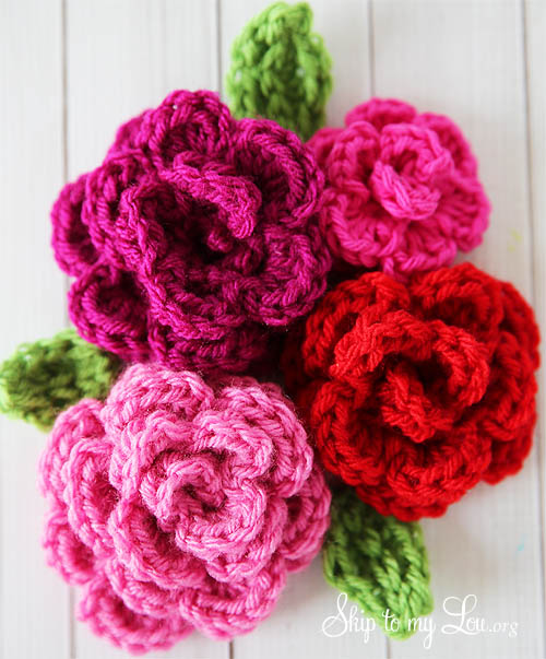 Free Easy Rose Crochet Pattern | Skip To My Lou