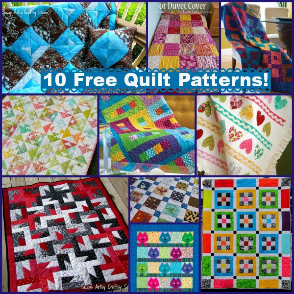 10 Free Quilt Patterns with Summer Color!