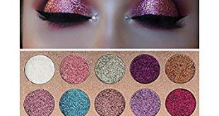 Amazon.com : Beauty Glzaed 15 Colors Glitter Make-up Powder Metallic