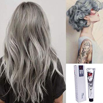 Amazon.com : Hunputa Popular Punk Silver Grey Permanent Hair Color