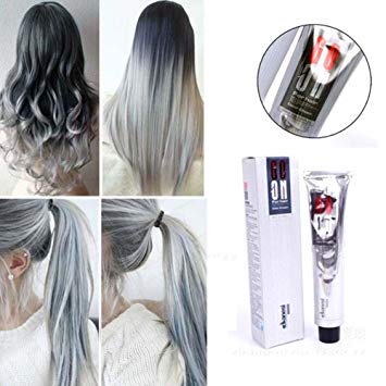 Amazon.com: Silver Grey Hair Cream, Ragdoll50 Smoky Gray Punk Style