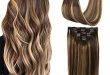 Amazon.com : Googoo Hair Extensions Clip in Ombre Chocolate Brown to
