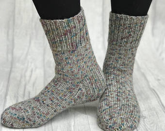 Knitted Men Socks Hand Knit Socks Hand Knit Mens Wool | Etsy