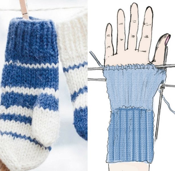 Easy-Knit Mittens for Any Size Hands u2013 Sewing Blog | BurdaStyle.com