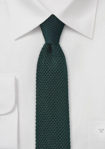 Slim Knit Tie in Ivy Green | Bows-N-Ties.com