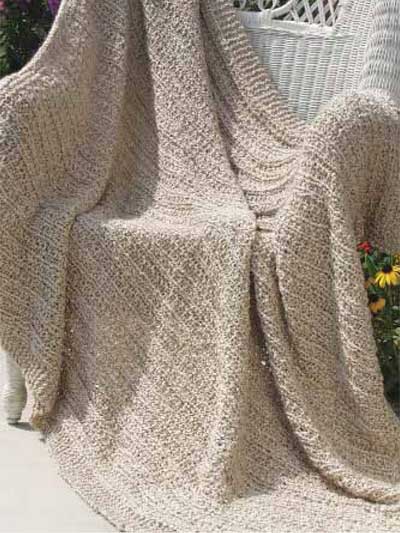 Free Afghan & Throw Knitting Patterns - Homespun Stripes Afghan