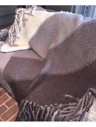 Afghan Knitting Patterns - Desert Lily Blanket Knit Pattern