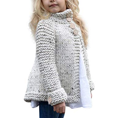 Amazon.com: Sunbona Toddler Baby Girls Cute Autumn Button Knitted