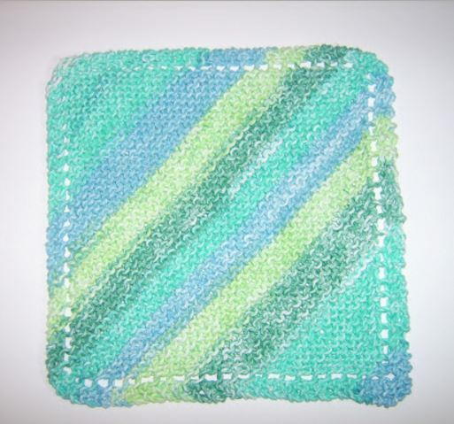 Diagonal Knit Dishcloth Pattern | AllFreeKnitting.com