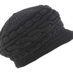 Jemis Peaked Cap Women Hat Winter Caps Knitted Hats for Woman (Black