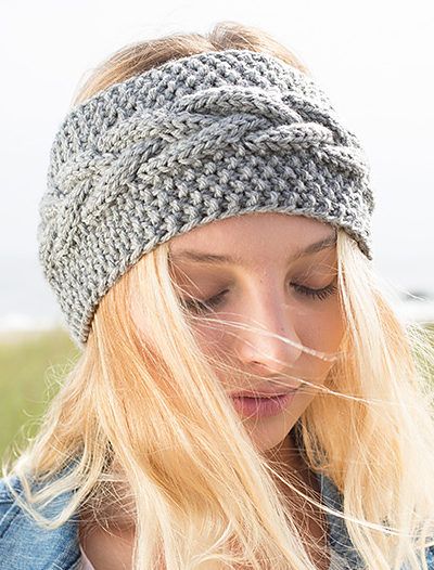 To keep your hairstyle cool have a look
  on knitted headband pattern