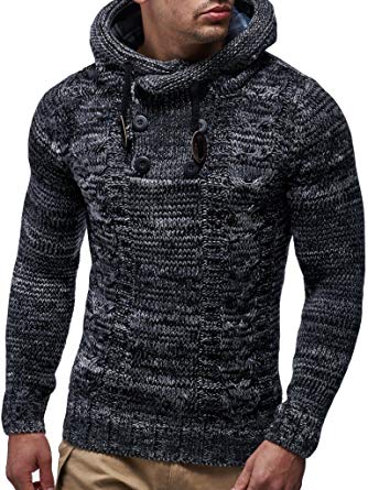 Leif Nelson LN20227 Men's Knitted Pullover at Amazon Men's Clothing
