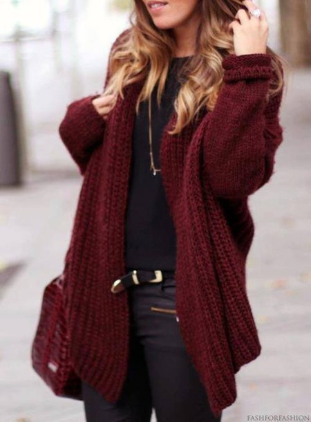 jacket, red, burgundy, pull, pullover, knitwear, boho, clothes