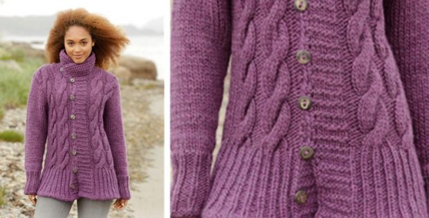 Winter Orchid Knitted Jacket [FREE Knitting Pattern]