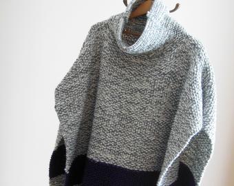 Knitted poncho | Etsy