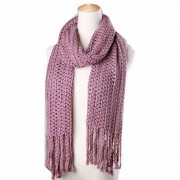 China Fashionable Plain Knitted Scarves on Global Sources