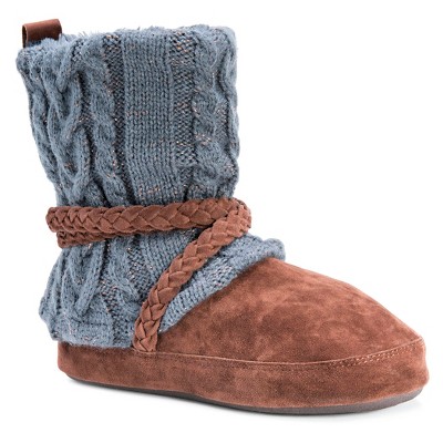 Women's MUK LUKS® Judie Cable Knit Slipper Boots : Target